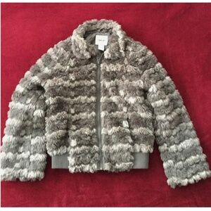 Girl Faux Fur Jacket Size 10 12  Winter
